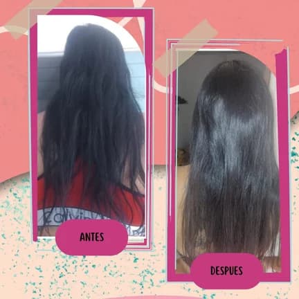 Transformación de largo de cabello: antes y después